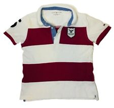 Camiseta polo masculina logotipo branca e vermelha Tommy Hilfiger roupas infantis comprar usado  Enviando para Brazil