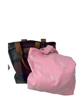 Lote de 2 sacolas Abercrombie & Fitch xadrez de lã assinatura rosa comprar usado  Enviando para Brazil