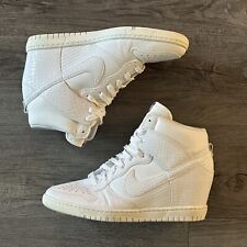 Nike Dunk Sky Hi Damskie Hidden Wedge Buty Skóra Białe Kremowe Rozmiar 10 na sprzedaż  Wysyłka do Poland