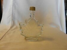 Canadian Maple Leaf Shape Clear Glass Syrup Bottle With Top, Embossed, Empty for sale  Shipping to Canada