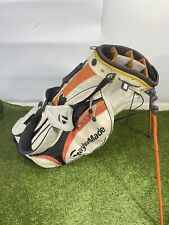 Taylormade Waterproof Carry Bag / Stand Bag / White & Orange & Black + Dualstrap for sale  Shipping to South Africa
