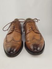 Magnanni Roda Oxford Shoes Mens 10M Brown Tan Leather Burnished Wingtip Brogue for sale  Shipping to South Africa