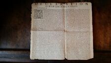 1718 original broadsheet for sale  WINCHESTER