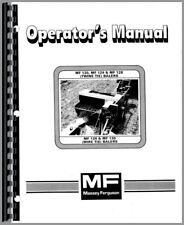Massey Ferguson 126 130 124 120 128 Baler Owners Operators Manual  for sale  Shipping to Canada