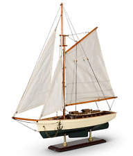Yate clásico 1930 pequeño modelo de madera 21,5" velero decoración náutica completamente construida segunda mano  Embacar hacia Argentina