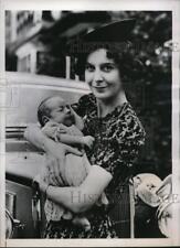 Used, 1938 Press Photo Mrs. Enzer and her 6 weeks old baby John for sale  Shipping to South Africa