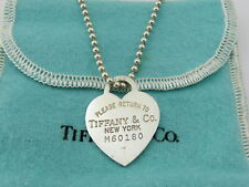 Colar longo de corrente de contas TIFFANY & CO prata com etiqueta de coração Return to Tiffany comprar usado  Enviando para Brazil