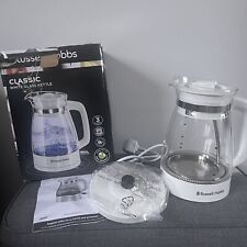Russell Hobbs Classic Glass Kettle - White (26081) New In Box Tested for sale  Shipping to South Africa