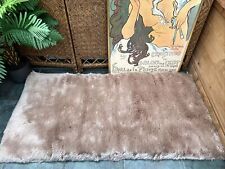 Vintage Pure Mohair Sycliffe Rug Shaggy Light Beige Coloured Floor Rug 54x27” for sale  Shipping to South Africa