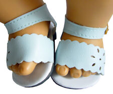 Sandalias festoneadas azul claro zapatos para muñeca bebé pequeña ropa de calidad segunda mano  Embacar hacia Mexico