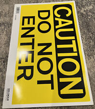 CAUTION DO NOT ENTER 8" x12" Plastic Coroplast Sign Hillman 839980 Made In USA for sale  Shipping to South Africa