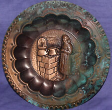 Vintage Italian Ricordo D'Abruzzo copper figural wall decor plate for sale  Shipping to South Africa
