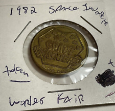 Space Invaders Arcade Game Token 1982 Worlds Fair Video Expo Original Retro, used for sale  Shipping to South Africa
