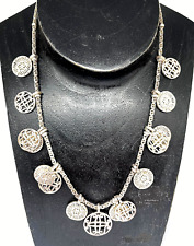Solid Silver Coin Charm Style Necklace - 925 Hallmarked - 34g for sale  Shipping to South Africa