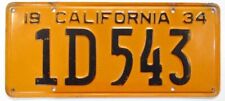 California 1934 license for sale  Bloomsburg