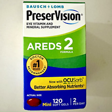 Preservision Areds 2 Eye Vitamin Mineral Supplement Bausch + Lomb 120 Soft Gels for sale  Shipping to South Africa