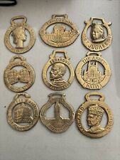 Lote de 9 medalhões antigos de bronze com rosetas de freio para cavalo vintage raro comprar usado  Enviando para Brazil