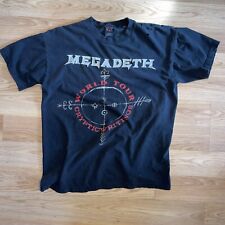 Camisa Vintage Anos 90 Megadeth Band Cryptic Writings World Tour 1997 Tamanho G Distress comprar usado  Enviando para Brazil