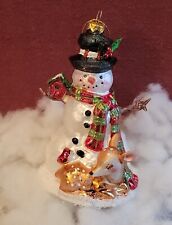 Blown glass snowman for sale  Coventry