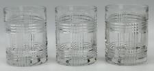 3 RALPH LAUREN CRYSTAL GLEN PLAID 1993 BAR BARWARE OLD FASHIONED WHISKEY GLASS for sale  Shipping to South Africa