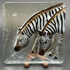 Zebra art glass for sale  Paola