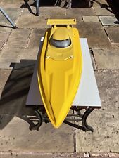 RC BOAT  FAST ELECTRIC YELLOW V HULL PLASTIC SPEEDBOAT WITH ALUMINIUM HARDWARE. for sale  Shipping to South Africa