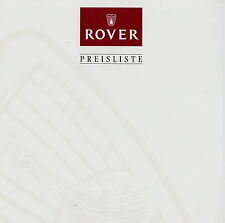 Rover preisliste 1992 gebraucht kaufen  Gladbeck