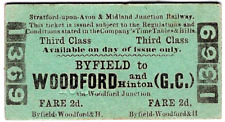 Billete de tren: Stratford-upon-Avon & Midland Jct: Byfield to Woodford & H. 1909, usado segunda mano  Embacar hacia Argentina