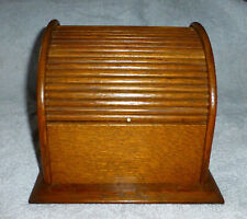 Rare Unusual Vintage Oak Roll Top Desk Tidy Letter Rack Miniature Desk for sale  Shipping to South Africa