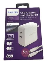 Usado, Carregador de laptop Philips AC porta dupla USB A/USB C 67,5W cabo caixa danificada USADO comprar usado  Enviando para Brazil