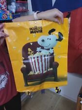 Mochila promocional de compras THE PEANUTS MOVIE Snoopy Charlie Brown nova! 2015, usado comprar usado  Enviando para Brazil