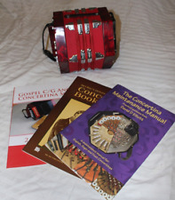 Diatonic Anglo Concertina 20 botões - Caixa de aperto vermelha com livros e estojo, usado comprar usado  Enviando para Brazil