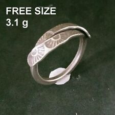 Used, FINE SILVER RINGS SOLID HANDCRAFT FREE SIZE 3g ENGRAVED DESIGN BAND R23841 for sale  Shipping to South Africa