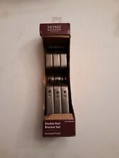 Home Decorators Collection Double Curtain Rod Bracket Gunmetal Finish (C1), used for sale  Shipping to South Africa