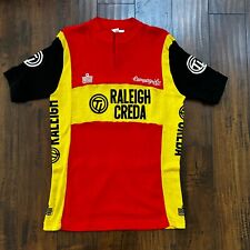 Usado, Camiseta deportiva de ciclismo Raleigh Creda vintage de los años 70 Tricots Du Rocher Francia L segunda mano  Embacar hacia Argentina
