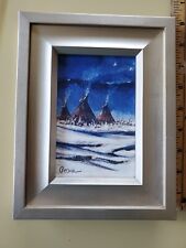 oil painting teepees indian for sale  Pueblo