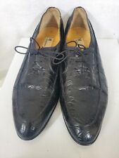 MORESCHI BLACK CROCODILE  MEN'S DRESS SHOES 13 for sale  Shipping to South Africa