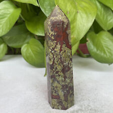 Obelisco de pedra de sangue de dragão natural 116G restauração de coluna de cristal de quartzo comprar usado  Enviando para Brazil