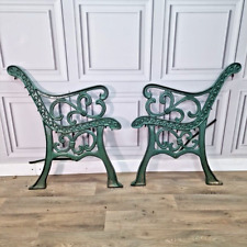 Reclaimed Heavy Vintage Decorative Cast Iron Metal Garden Bench Seat Ends for sale  Shipping to South Africa