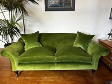 Green velvet sofa for sale  SOUTHALL