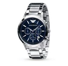 Emporio Armani AR2448 Clássico Azul Marinho Prata Quartzo Relógio masculino novo em folha comprar usado  Enviando para Brazil