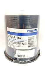 Philips DM416B00M DVD-R disco jato de tinta imprimível 4,7 GB 16x caixa de bolo branca (100) comprar usado  Enviando para Brazil