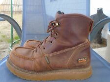 Mens Ariat Rebar Wedge 6" Soft Toe Work Boots - Rusted Copper - Waterproof sz 9D, used for sale  Shipping to South Africa