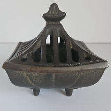 Usado, Queimador de incenso VANTINES antigo ferro fundido Art Deco 3 pés 2 peças década de 1920 vintage comprar usado  Enviando para Brazil