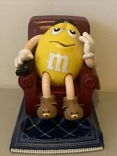 Vintage 1999 M&M's "Couch Potato" Yellow Reclining Chair with Remote Slippers for sale  Shipping to South Africa