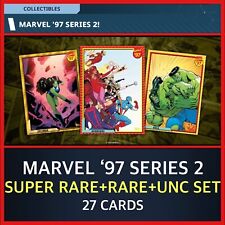 MARVEL ‘97 SERIES 2-SR+RARE+UNCM 27 CARD SET-TOPPS MARVEL COLLECT for sale  Shipping to South Africa