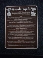 Blechschild schild hunderegeln gebraucht kaufen  Bad Camberg