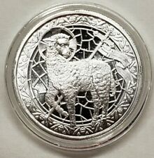 1 oz El Cordero de Dios - Jesucristo moneda redonda de plata fina .999 Juan 1:29  segunda mano  Embacar hacia Argentina