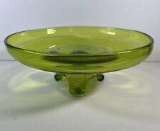 Viking Art Glass GREEN Epic Rolled Compote Pedestal CAKE STAND 9.5” Dia. for sale  Shipping to South Africa