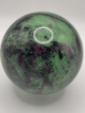 Usado, Bola de esfera de cristal de piedra preciosa natural rubí en zoisita curación Reiki 456g 64 mm RZ6 segunda mano  Embacar hacia Mexico